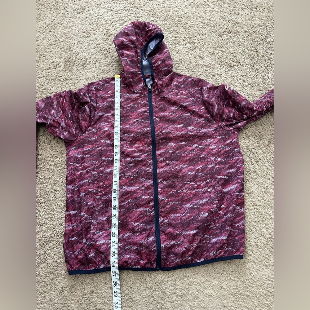 Asics Lightweight Packable Zip Jacket Purple Pink Womens Size XL - Picture 10 of 10